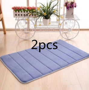 RenFan memory cotton bathroom carpet with plush, soft surface and non-slip backing for comfort and safety.