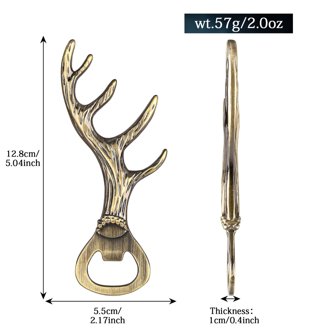 Aiqi deer antler bottle opener, small kitchen tool for opening beer, wine, and juice bottles at parties or gatherings.