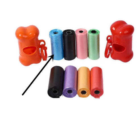 Aiqi pet waste trash bags for dogs, disposable poop bags for cleaning up pet waste, lightweight and easy to use.