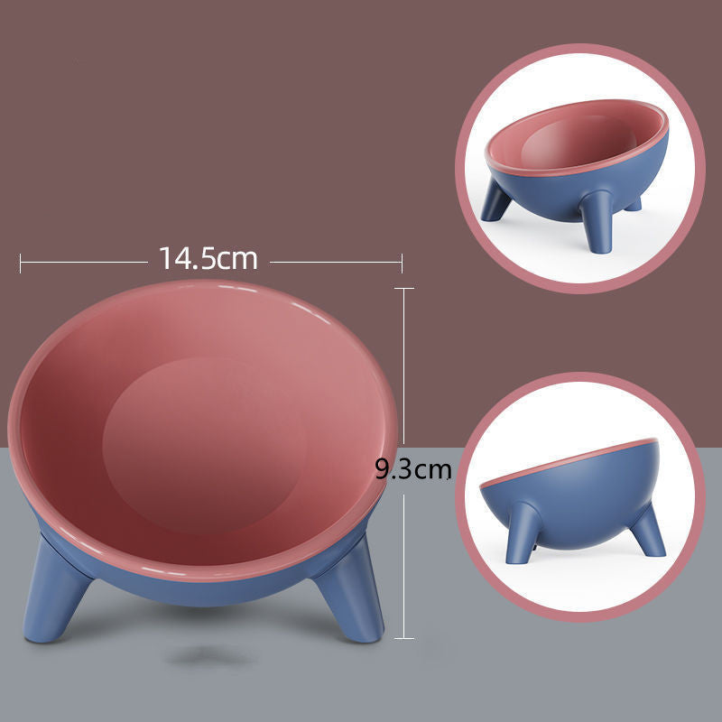 RenFan pet bowl with stand for cats, dogs, rabbits; Nordic color food feeder and water dish for pets.
