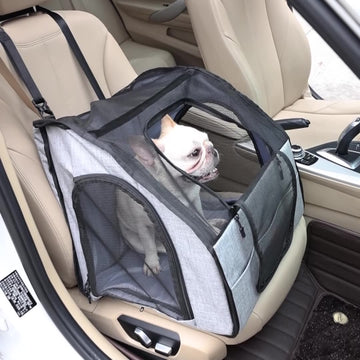 Aiqi pet car supplies dog cage nest, portable and comfortable for outdoor travel, suitable for small dogs.