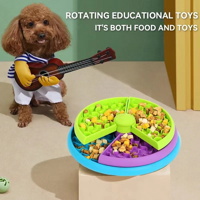 Rotating Puzzle Slow-Feed Bowl