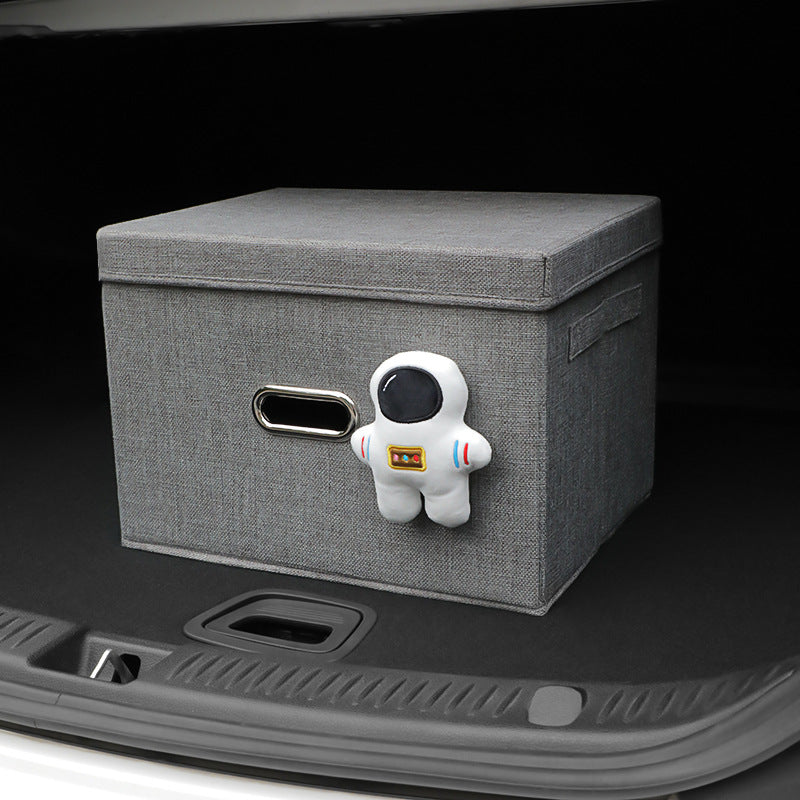 Aiqi car multi-purpose storage box with compartments for organized vehicle storage, shown in a car interior.