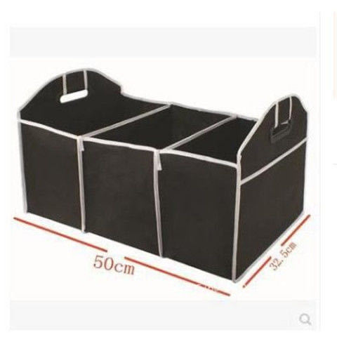 RenFan car trunk storage box, multifunctional folding organizer with compartments for in-car tools and accessories.