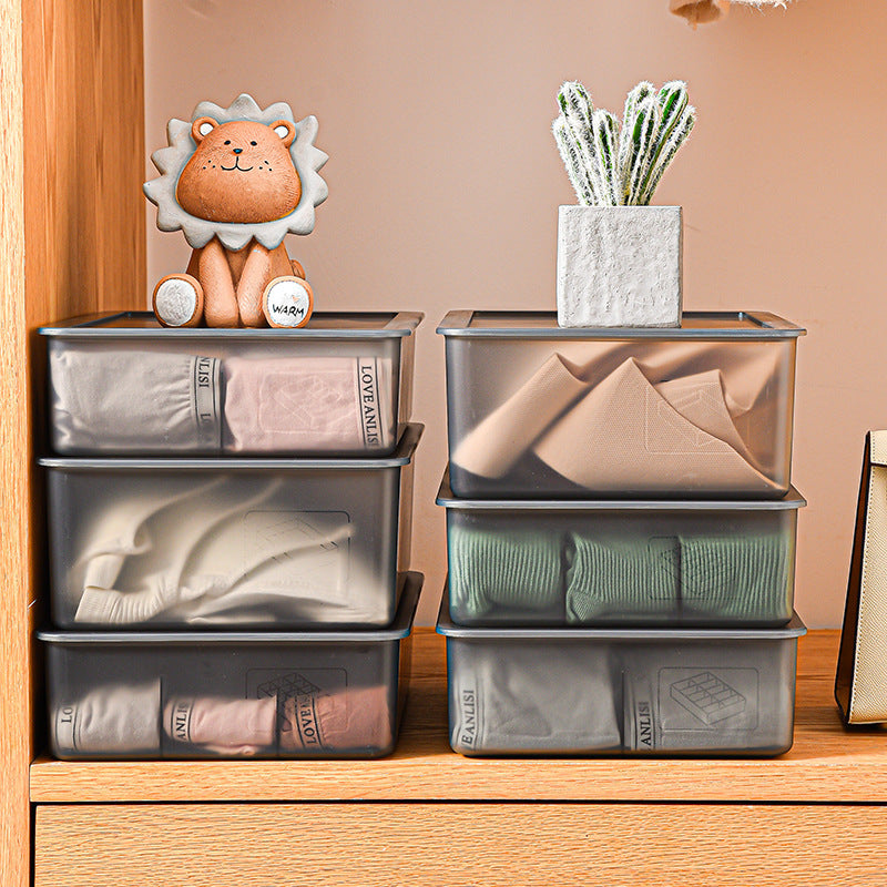 RenFan stacked storage box for underwear, bras, and socks, ideal for home wardrobe organization and clutter reduction.