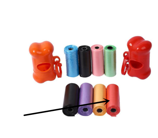 Aiqi pet trash bags for dog waste cleanup, disposable poop bags for easy and hygienic pet waste disposal.