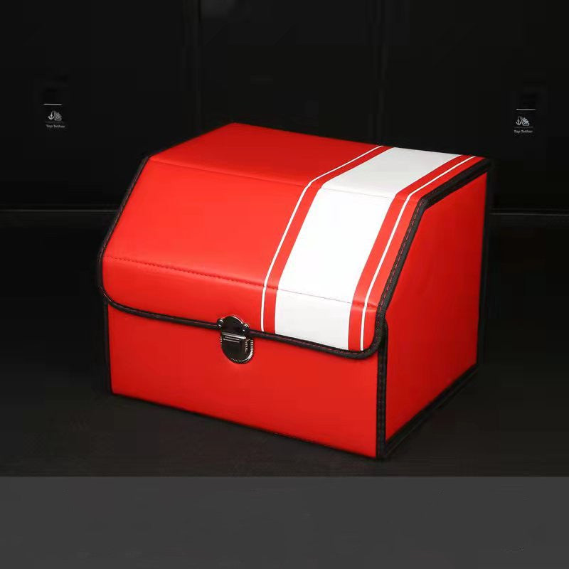 RenFan car storage box in trunk, interior car storage solution with organized compartments for vehicle storage needs.
