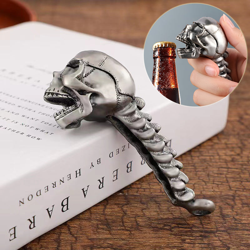 Halloween Skull Beer Bottle Opener – Heavy-Duty Alloy Skeleton Bar Opener for Parties, Gifting & Bartenders