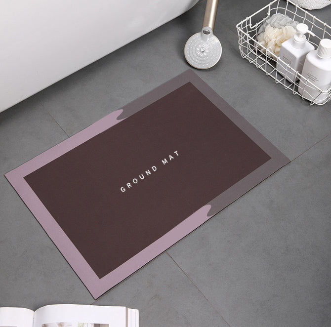 RenFan super absorbent bathroom shower bath mat with textured surface, designed for quick water absorption and safety.