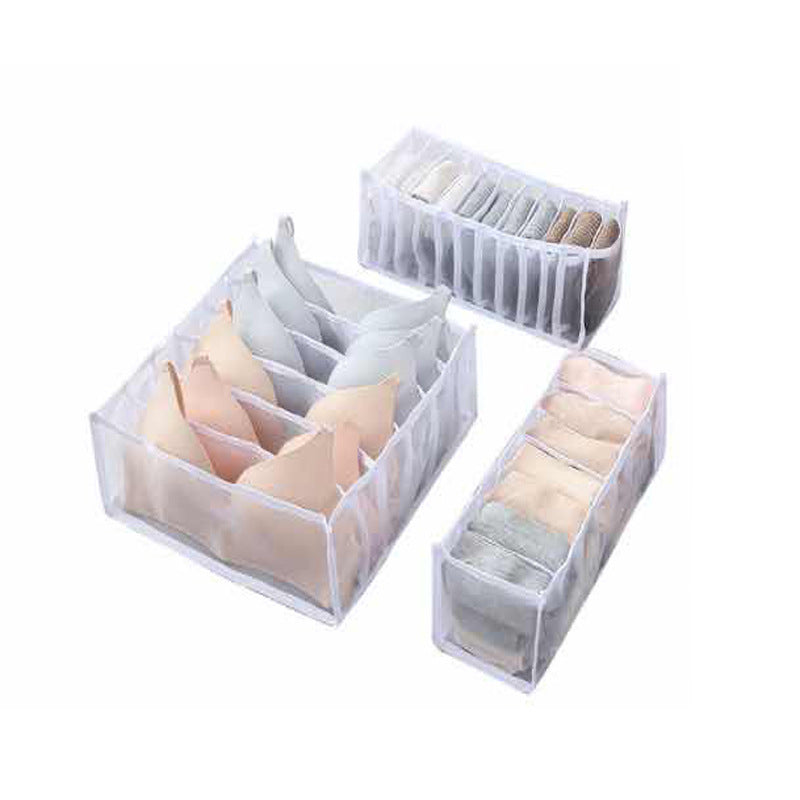 Foldable mesh storage box by Aiqi, a home organization bin with breathable mesh sides and foldable design for versatile storage.
