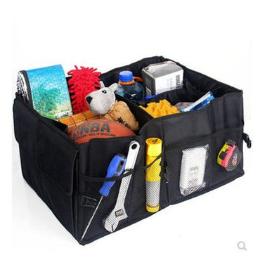 RenFan car trunk storage box with foldable design, organized in-car tool and storage box for vehicle organization.