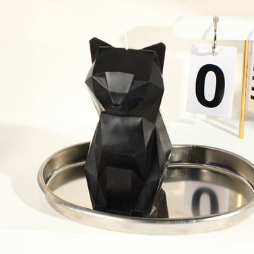 Egyptian black cat aromatherapy candle by RenFan, creatively shaped as a mysterious black cat for home decor and relaxation.