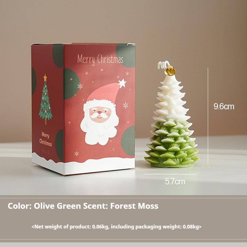 Aiqi handmade Christmas aromatherapy candle with festive ornaments, featuring a fragrant scent and decorative holiday design.
