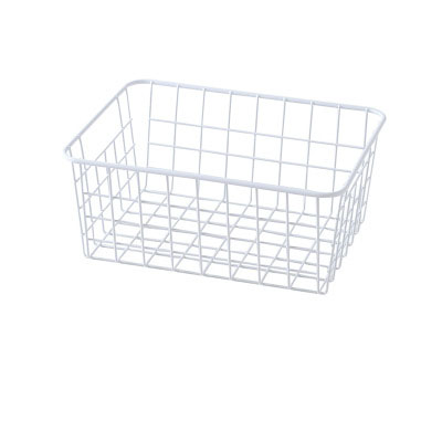 RenFan iron storage basket for desktop organization, featuring a sturdy metal design for home storage and clutter management.
