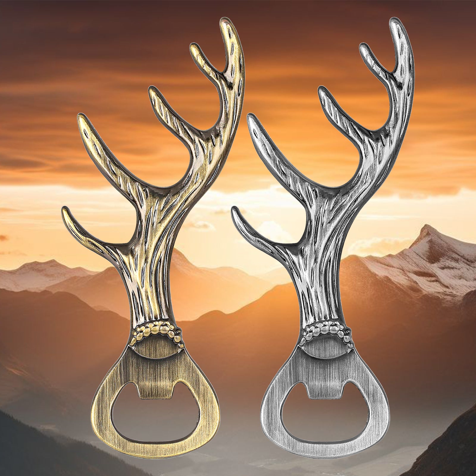 Aiqi deer antler bottle opener, small kitchen tool for opening beer, wine, and juice bottles at parties or gatherings.