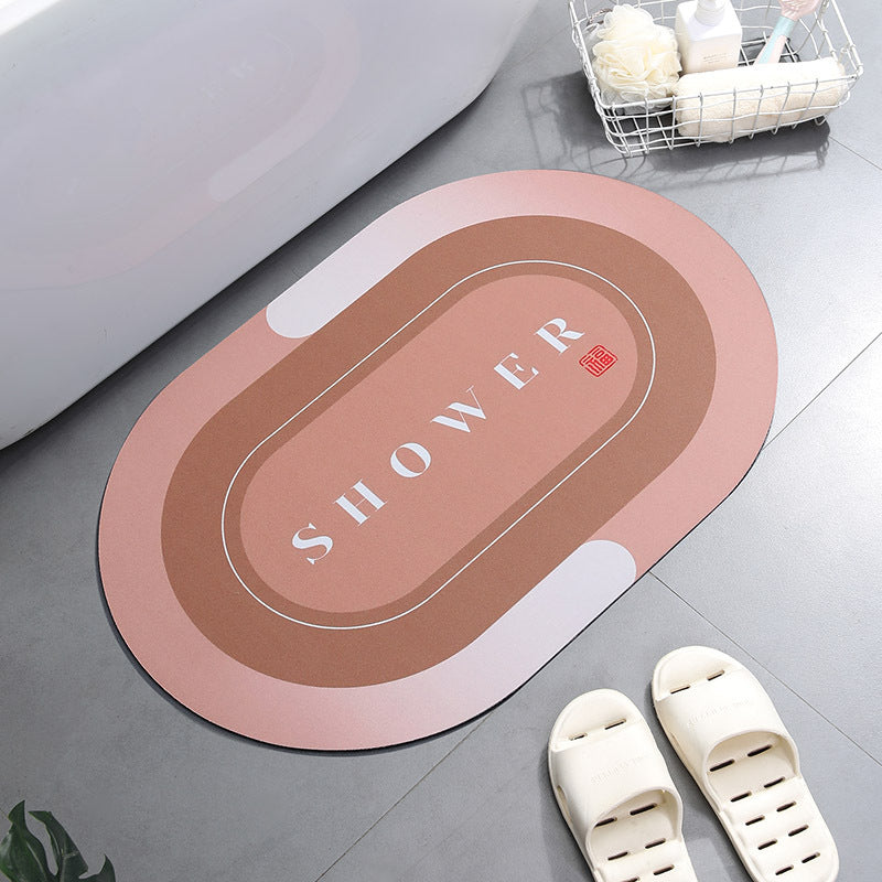 RenFan super absorbent bathroom shower bath mat with textured surface for safety and comfort in the home bathroom.