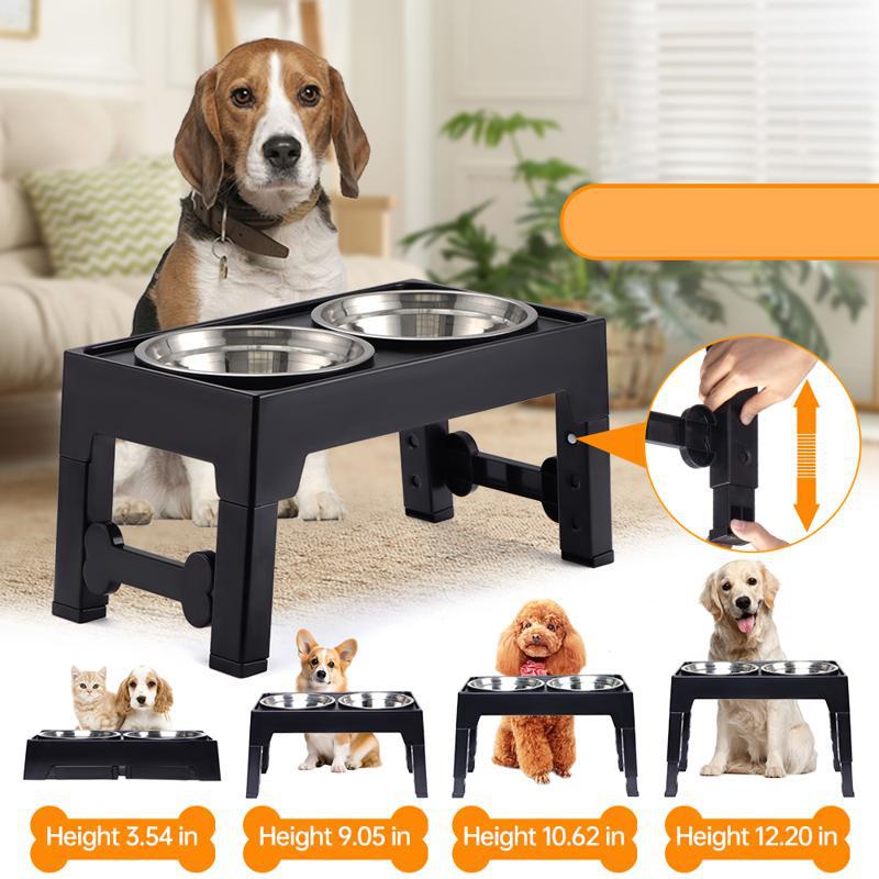 Raised Anti-Tumble Dog Feeding Bowl