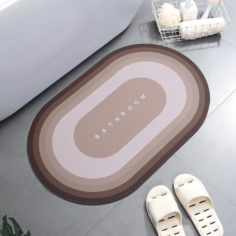 RenFan super absorbent shower bath mat for home bathroom, non-slip design with soft, plush surface for comfort and safety.