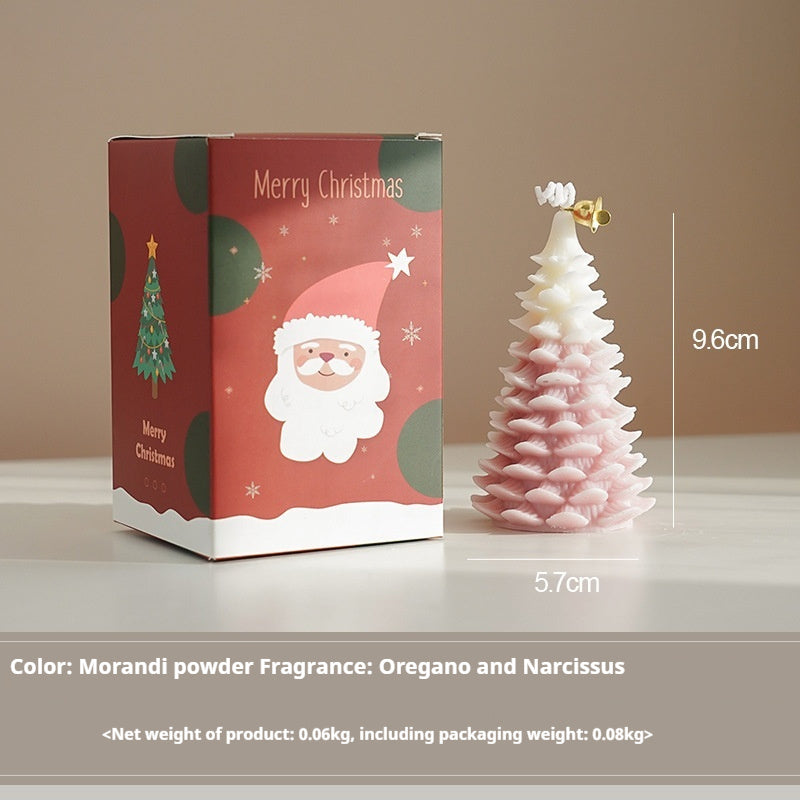 Aiqi handmade Christmas aromatherapy candle with festive ornaments, showcasing a fragrant scented 香薰 candle suitable for gifting.