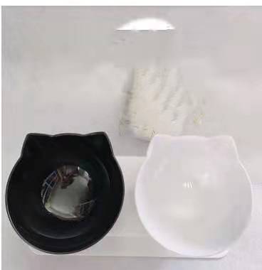 Elevated Cat Feeder Stand with Transparent Bowl