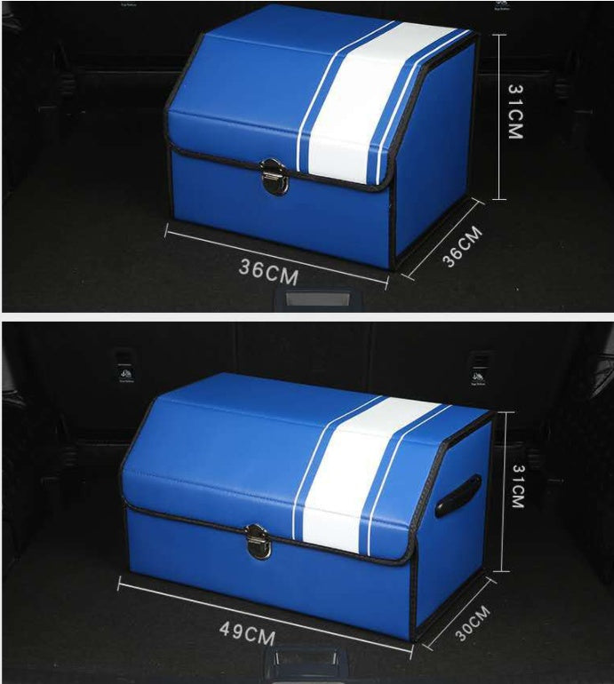 RenFan car storage box for trunk, interior automotive storage solution with organized compartments for vehicle organization.
