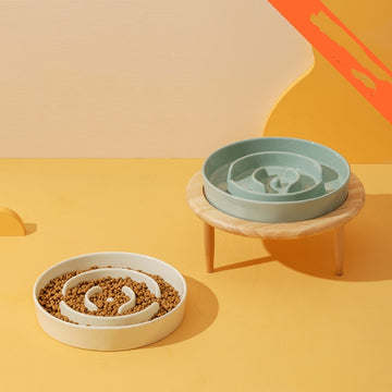 Ceramic Neck-Protection Slow Feeder Bowl