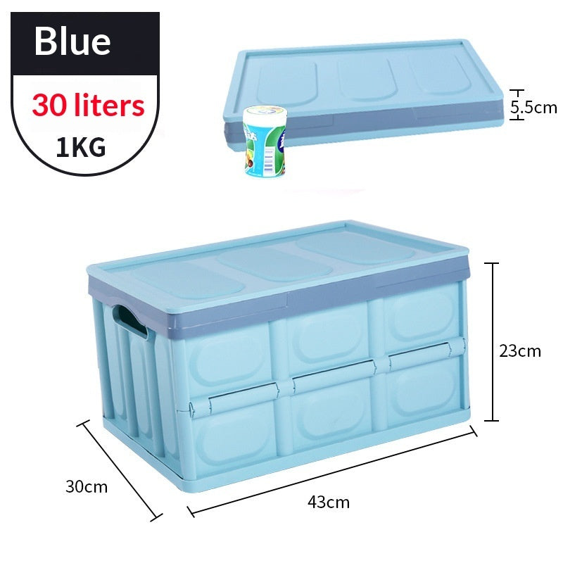 RenFan car trunk storage box showing organized interior with multiple compartments for vehicle storage.