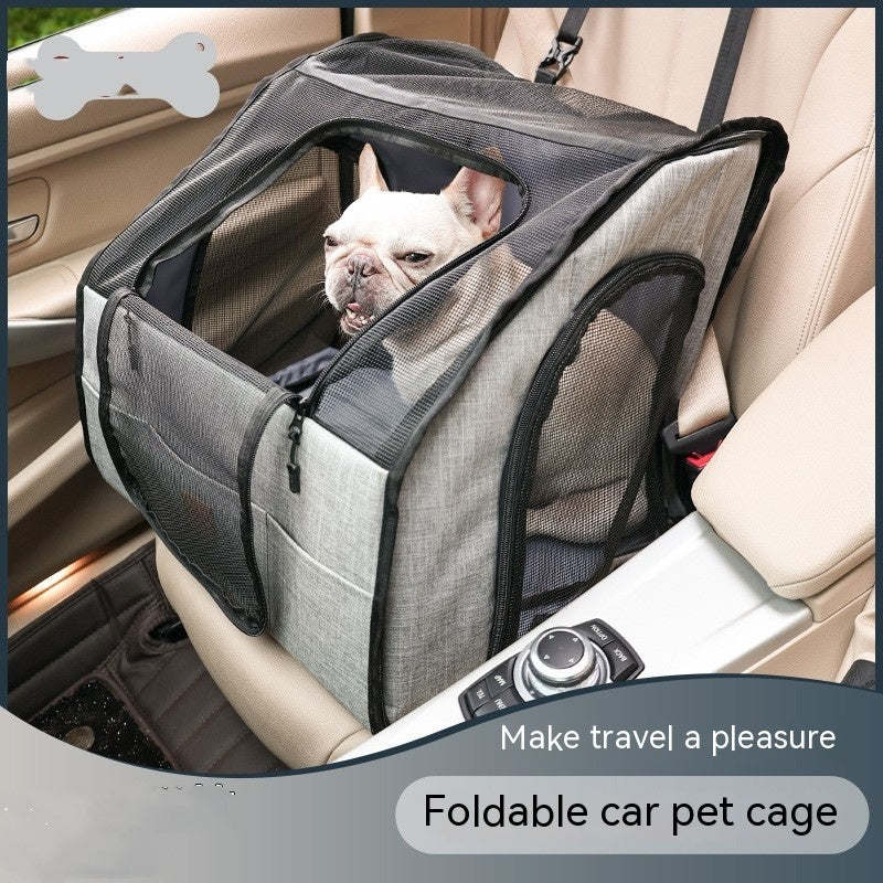 Aiqi pet dog cage nest, portable pet carrier and resting bed for dogs, ideal for travel and outdoor use.