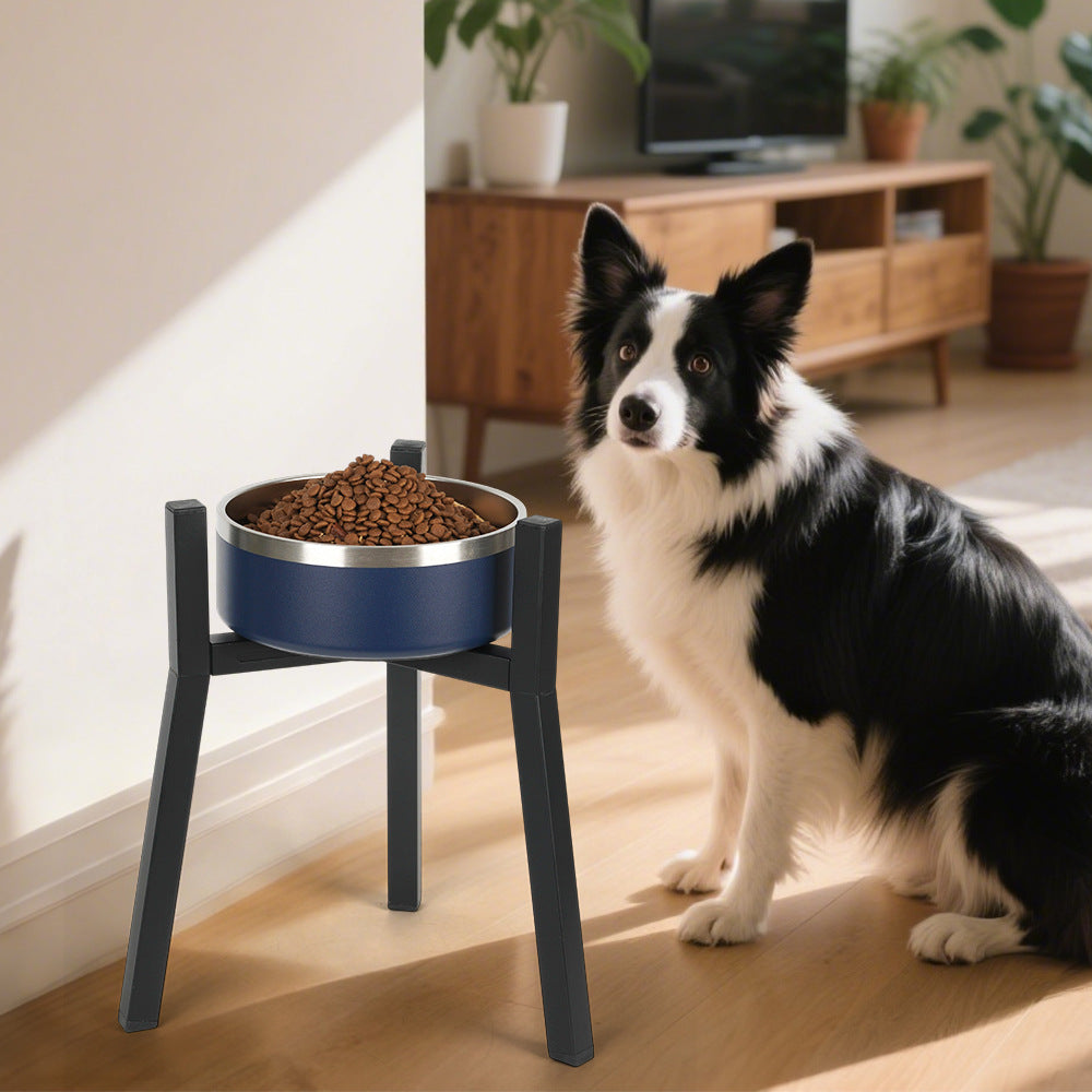 Adjustable-Width Raised Dog Bowl Stand