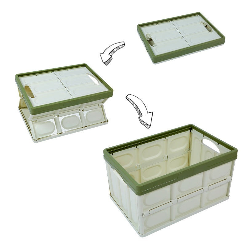 RenFan car trunk storage box, 车载储物 organizer with multiple compartments for vehicle cargo organization.