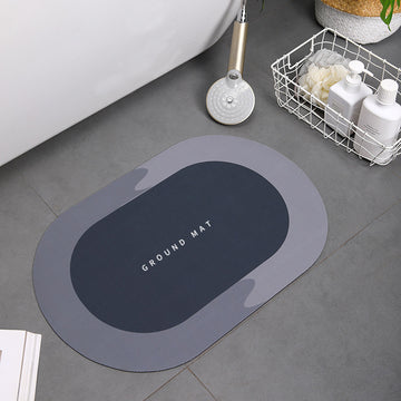 RenFan super absorbent bathroom shower bath mat with plush, textured surface for slip resistance and quick drying in the bathroom.