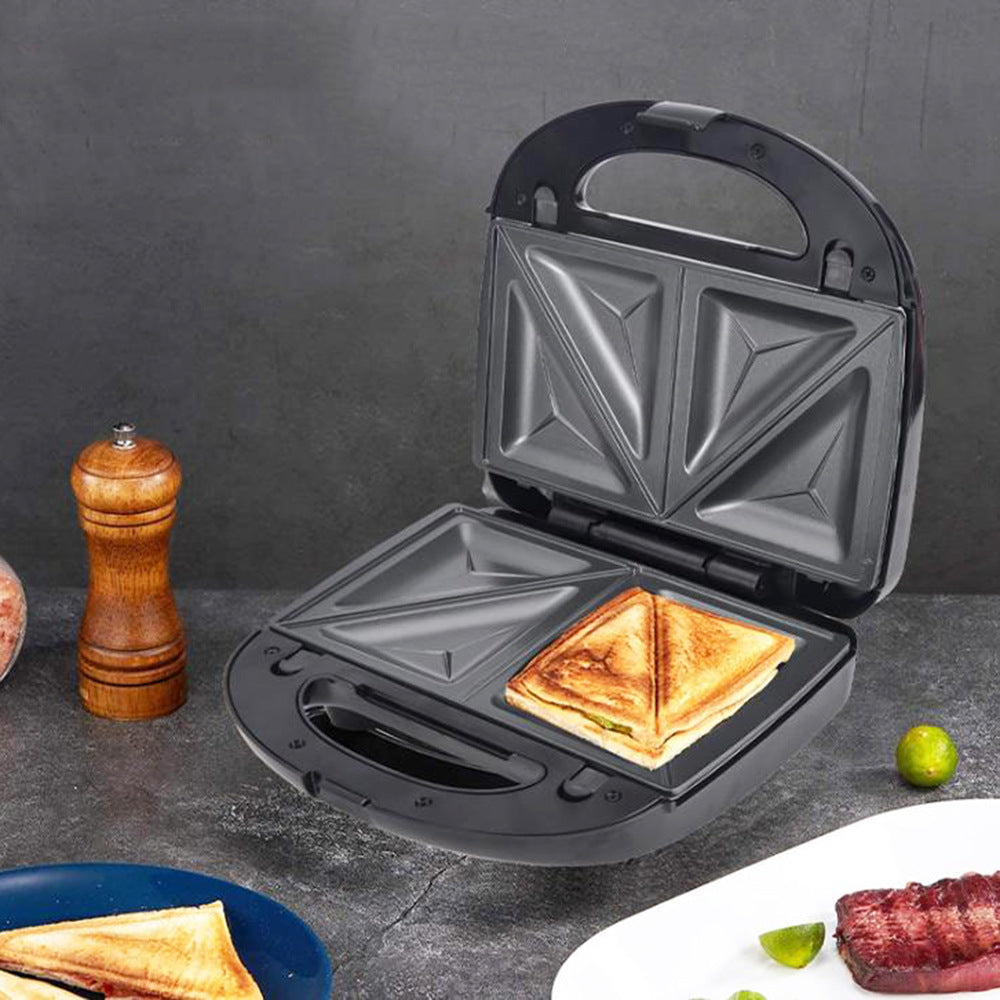 Aiqi 6-in-1 waffle maker and sandwich grill with EU plug, compact kitchen breakfast maker for waffles, cakes, and doughnuts.