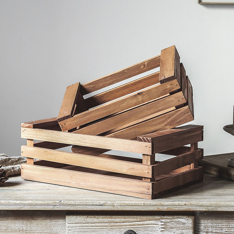 Wooden storage box and sundries basket by RenFan, ideal for home organization and household storage solutions.